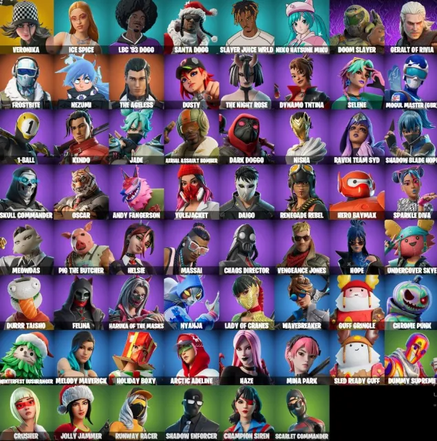 🔥FORTNITE ACCOUNT 🔥 EMAIL CHANGE 🔥REAPER🔥VISION 🔥62 SKINS 🔥80 PICKAXES 🔥115 EMOTES 🔥, Sale, skins 62
