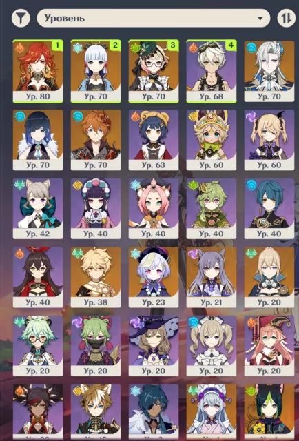 Account on Asia AR 45 | Mawuika with Sign, Ayaka with Precious Abyss, Emilia, Neuvilet, Yelan, Tartaglia, Any platform, Email linked, Iter, Starter, AR 45