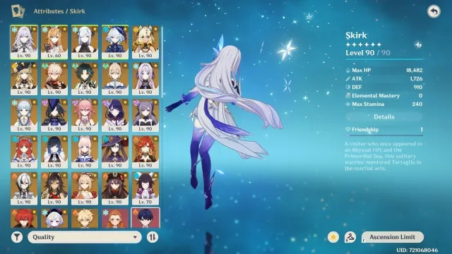 🌟 EU AR59 🌟 5★ Mavuika C0R1, Skirk, Shenhe + Sig, Ayaka + Skin, Furina, Columbina, Yae Miko 🌟, Любая платформа, Почта привязана, Итэр, Прокачанный, AR 59