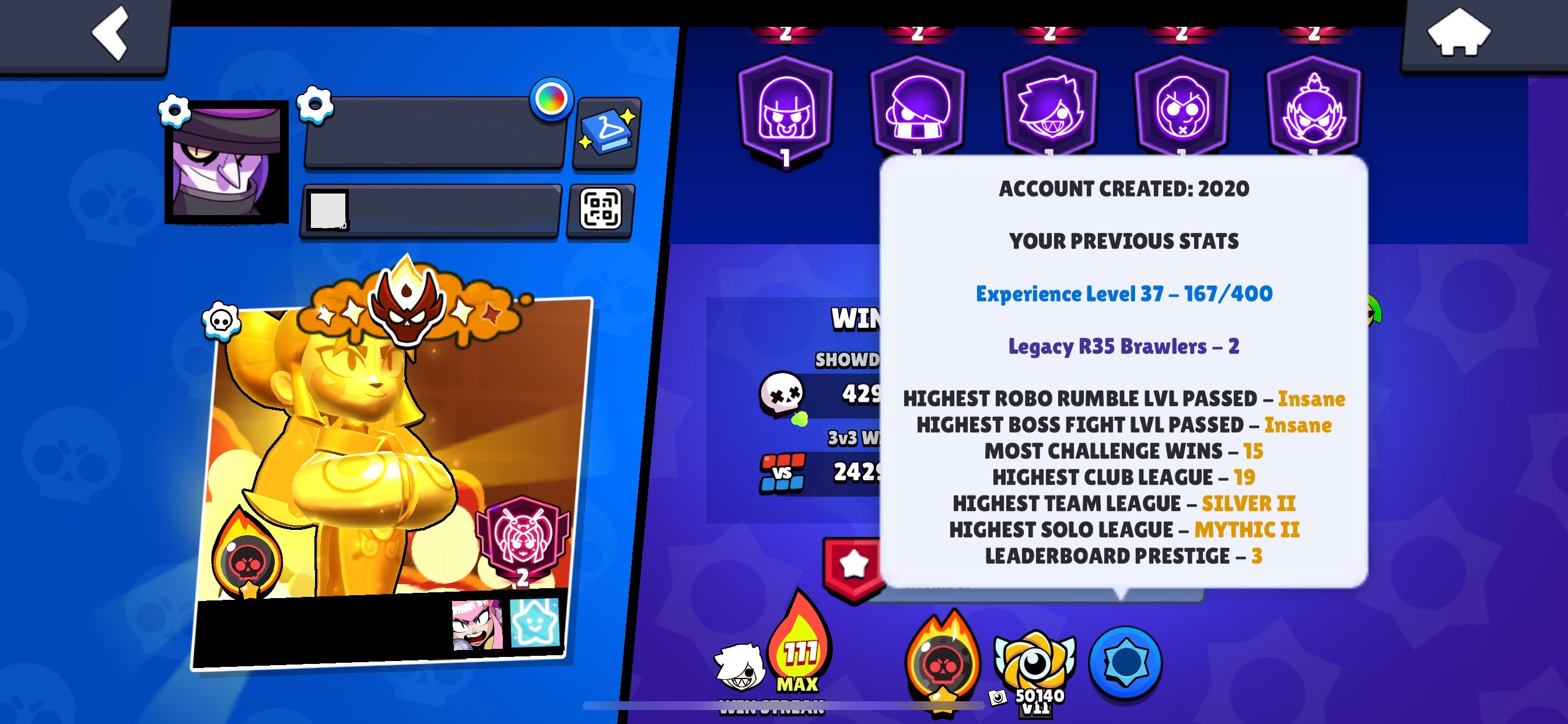 BRAWL STARS TOP ACCOUNT | LOTS OF BUFFIES | ALL BRAWLERS, trophies 92418, brawlers 105