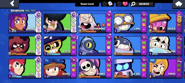 Account with 22 years, many donations, old skins, and I will tell you more in private messages! URGENT, 70258 trophies, 107 brawlers, 32 primes