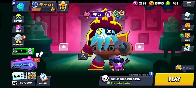 ✨ TOP ACCOUNT ✨ 108/108 BRAWLERS ❤️ LOTS OF RARE AND LEGENDARY SKINS ❤️⭐️ 44K TROPHIES ⭐️ PRO PASS MAX BP+, 44681 trophies, 108 brawlers, 18 primes