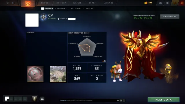 Legacy of the Fallen Legion (LC Immortal Wings), Immortal Gardens | Garantie, Verkauf, 2020 MMR, 7740 порядочности, 7740 вежливости, 1769 матчей
