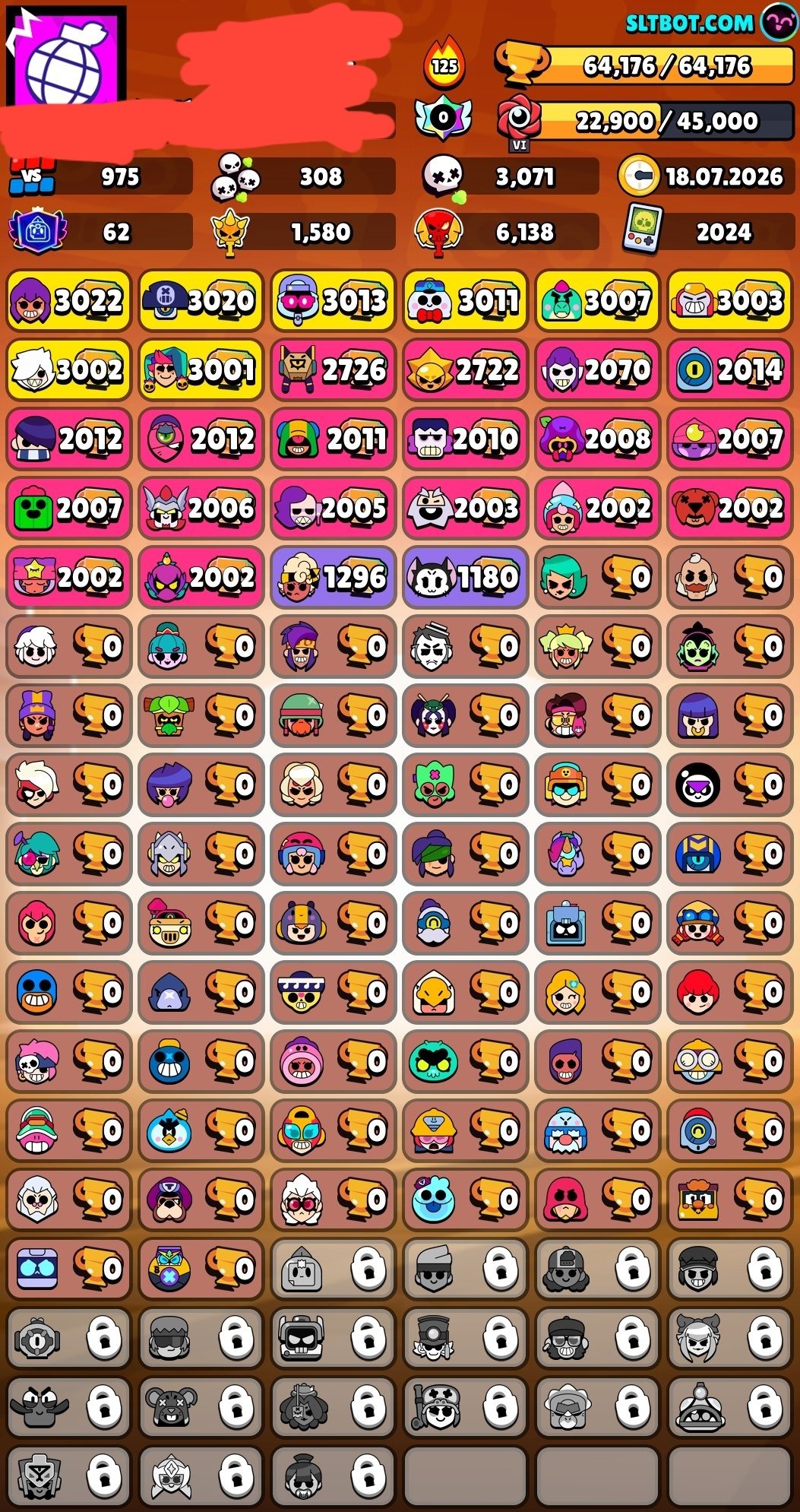 8 fighters on 3 prime, 18 fighters on 2 prime. There is spray for 30 rank., trophies 64000, brawlers 86, primes 62