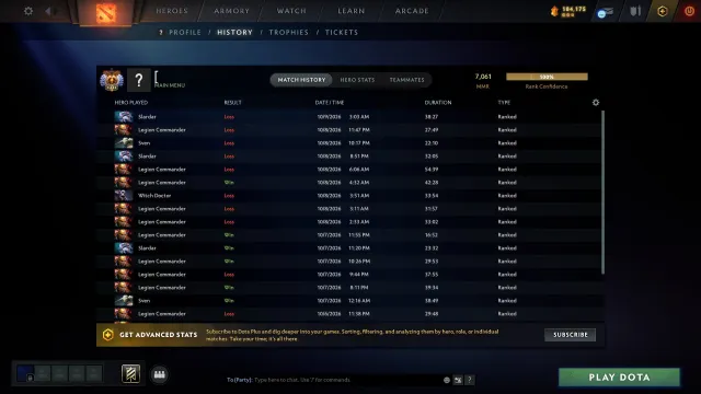 ⭐7060 MMR✅10К ПОРЯДОЧНОСТИ✅IMMORTAL✅3600 EU RANK⭐️, Продажа, 7060 MMR, 10600 порядочности, 7700 вежливости, 1727 матчей, 2400 часов