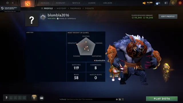 ⭐ FIRST RANKING 🏆 RANK OPEN ⏱️ 100/100 hours 🌟STEAM ID: 1098982452, Sale, 2546 MMR, 10245 integrity, 10245 politeness, 119 matches