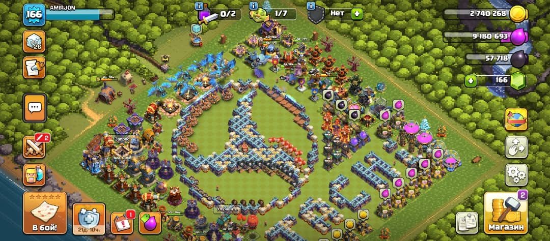 Топовый хорошо прокаченый 18 ратуша, 18 TH Main Village, 10 TH Builder