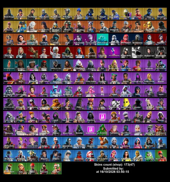 [PC/XBOX]❤️173 скина❤️OG STW❤️Black Knight❤️Sparkle Specialist❤️The Reaper❤️450 VB❤️, Продажа, скины 173
