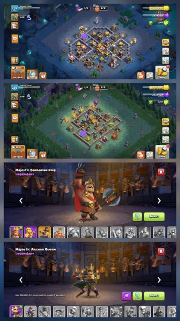 Th18⇨nearly max➤60% off shop➤235 xp➤Decorated base➤Xl scenery➤4 hero max➤5 epic max, 18 TH Родной Деревни, 10 TH Строителя