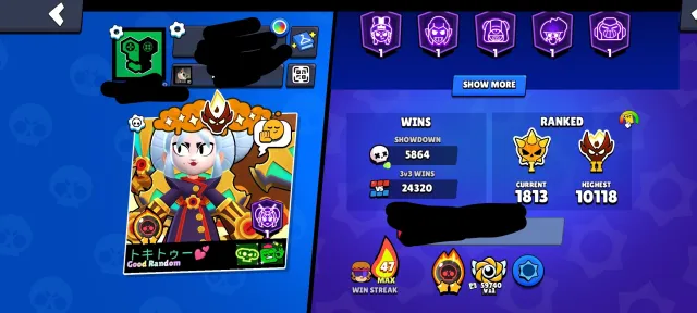 7x master account 10110 elo close to meteor 3 fame, 100500 кубков, 104 бравлеров, 83 праймов