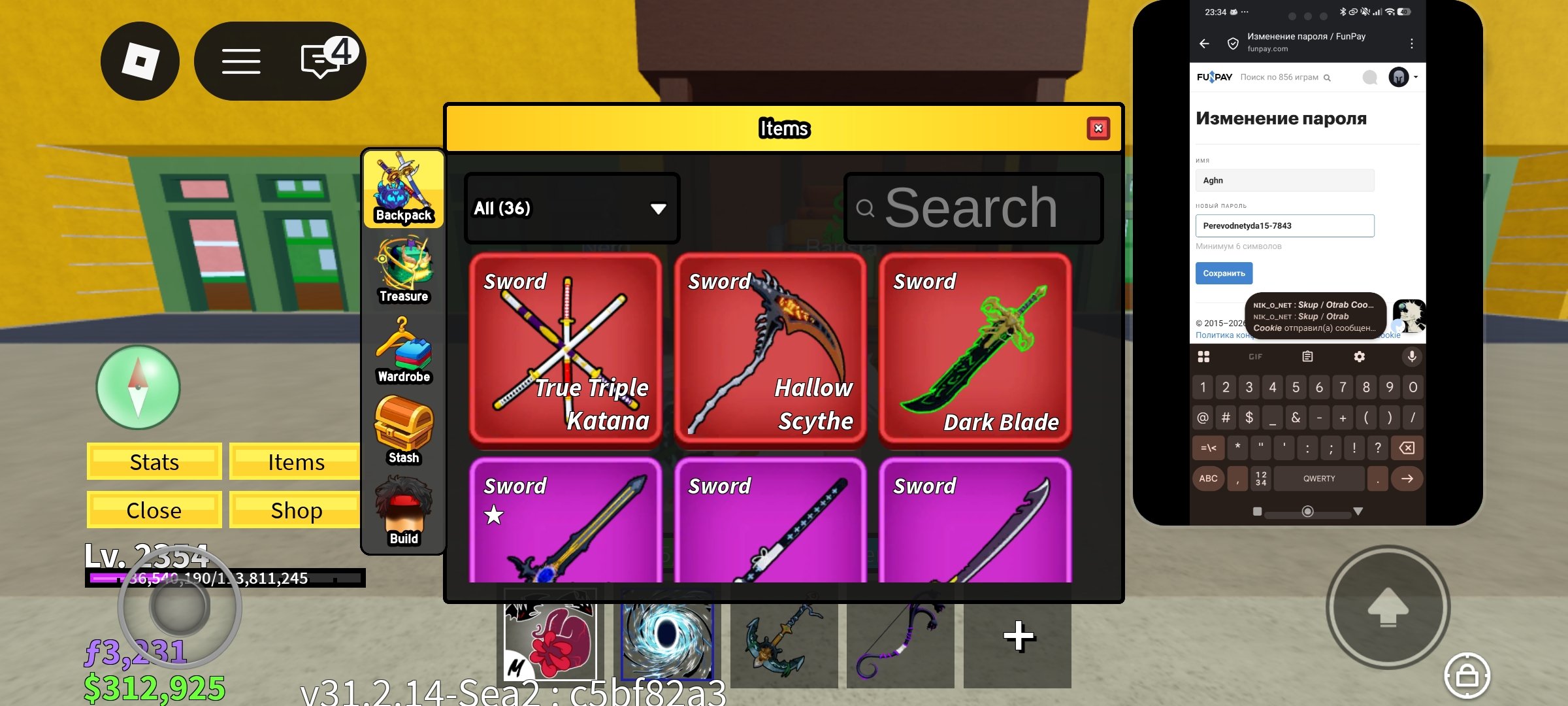 ⚡PERM:🛂DRAGON🔥KITSUNE +9 PERM FRUITS 2GREEN SKIN DRAGO✅+2 GEMPASS STORE💖, Sale, Voice chat: No