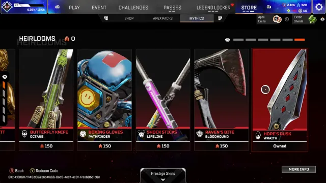 Wraith account fa/oge, Серебро, 421 уровень, Реликвия: Есть