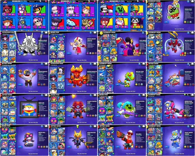 26 PRESTIGE TOTAL | BP SINS COLETET + SPIKE + GENE + LEON MECHA + DEMON MORTIS + EVIL QUEEN PAM, trophies 34500, brawlers 84, primes 26