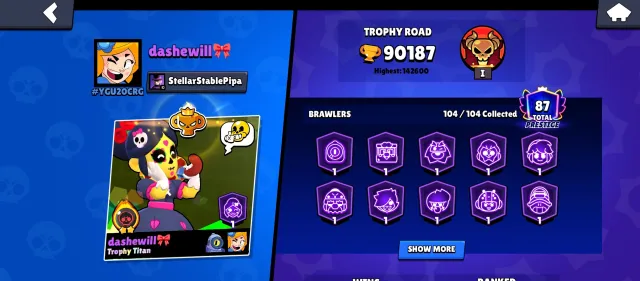 Sell average account, trophies 38548, brawlers 103, primes 10