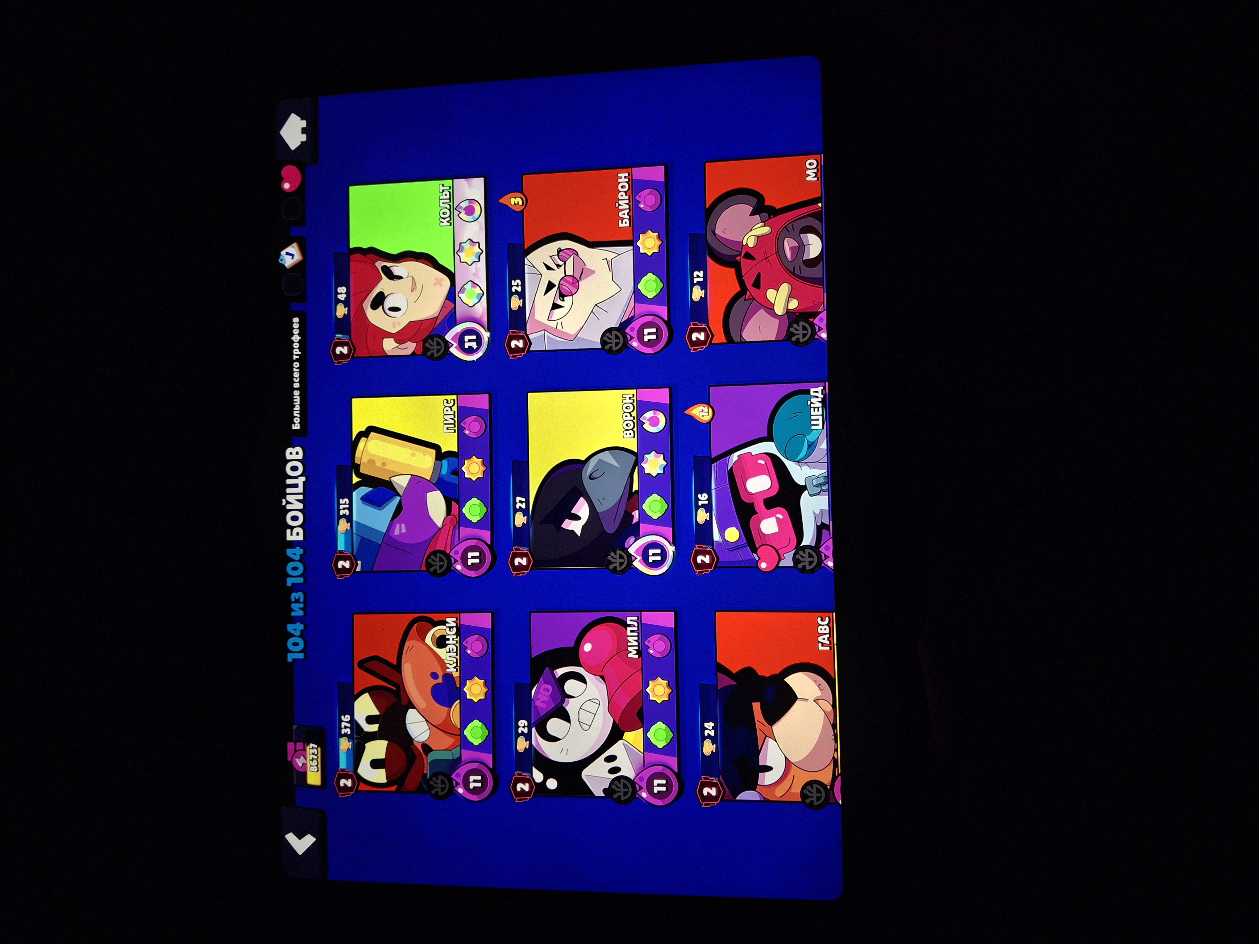 Old account 2019 with a master, trophies 86000, brawlers 104, primes 72