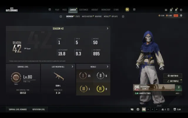 💜【PUBG PLUS 80 LVL】【РАНКЕД ОТКРЫТ】【509 КУПОНОВ】【2150 GCOINS + 500 7D】【XIAOHAI`S SET И ДР. 】💜, Есть BATTLEGROUNDS Plus