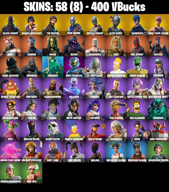[PC/XBOX]❤️34 skiny❤️Czarny Rycerz❤️Specjalista od Błysku❤️Żniwiarz❤️1400 VB, Sprzedaż, skiny 34