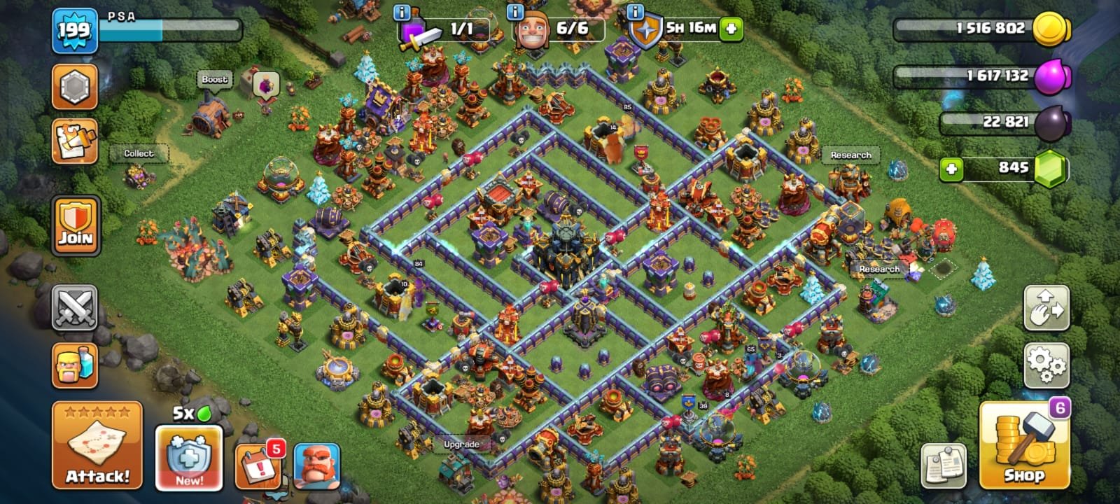 🏆 TH17 HIGH DEFENSE 🏆 8× EPIC ALMOST MAXED 🏆 MANY HERO SKINS 🏆 HEROES 85-84-65-69-39-8 🏆, 17 TH Main Village