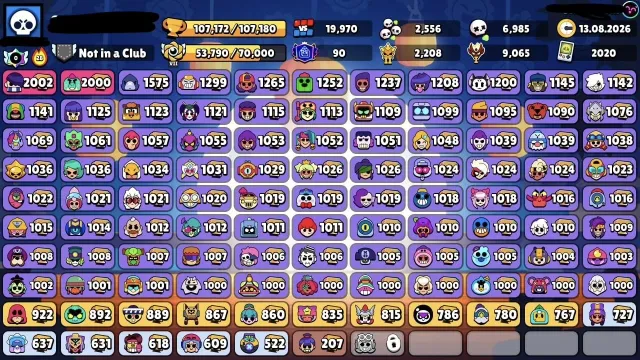 (107K🏆)💚 ALIEN FAME【🌺X3 OLD MASTER🌺] 【🌸105-11X POWER🌸]【🔄RELINK🔄] 【🌸MEGA FAT🌸] BASED ON, 107000 trophies, 106 brawlers, 90 primes