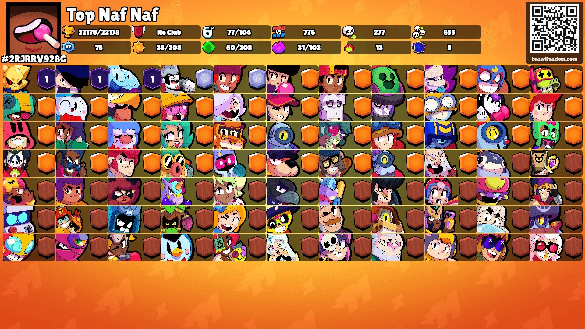 💖Great account for a beginner💖22,000 trophies💖, trophies 22000, brawlers 77, primes 3