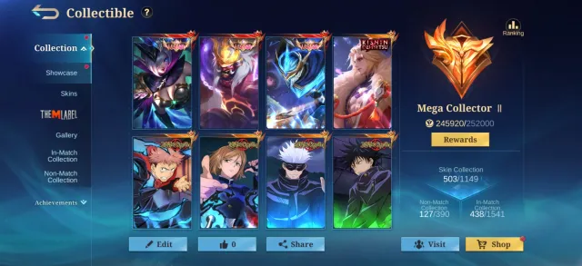 Mega collector 2 ~ Legends, jujutsu Kaisen all 4, Aamon and hanabi soul vessel, aspirant, kof, Продажа, Ранг: Мифический, Уровень: 85, Процент побед: 58%, Герои: 132, Облики: 475