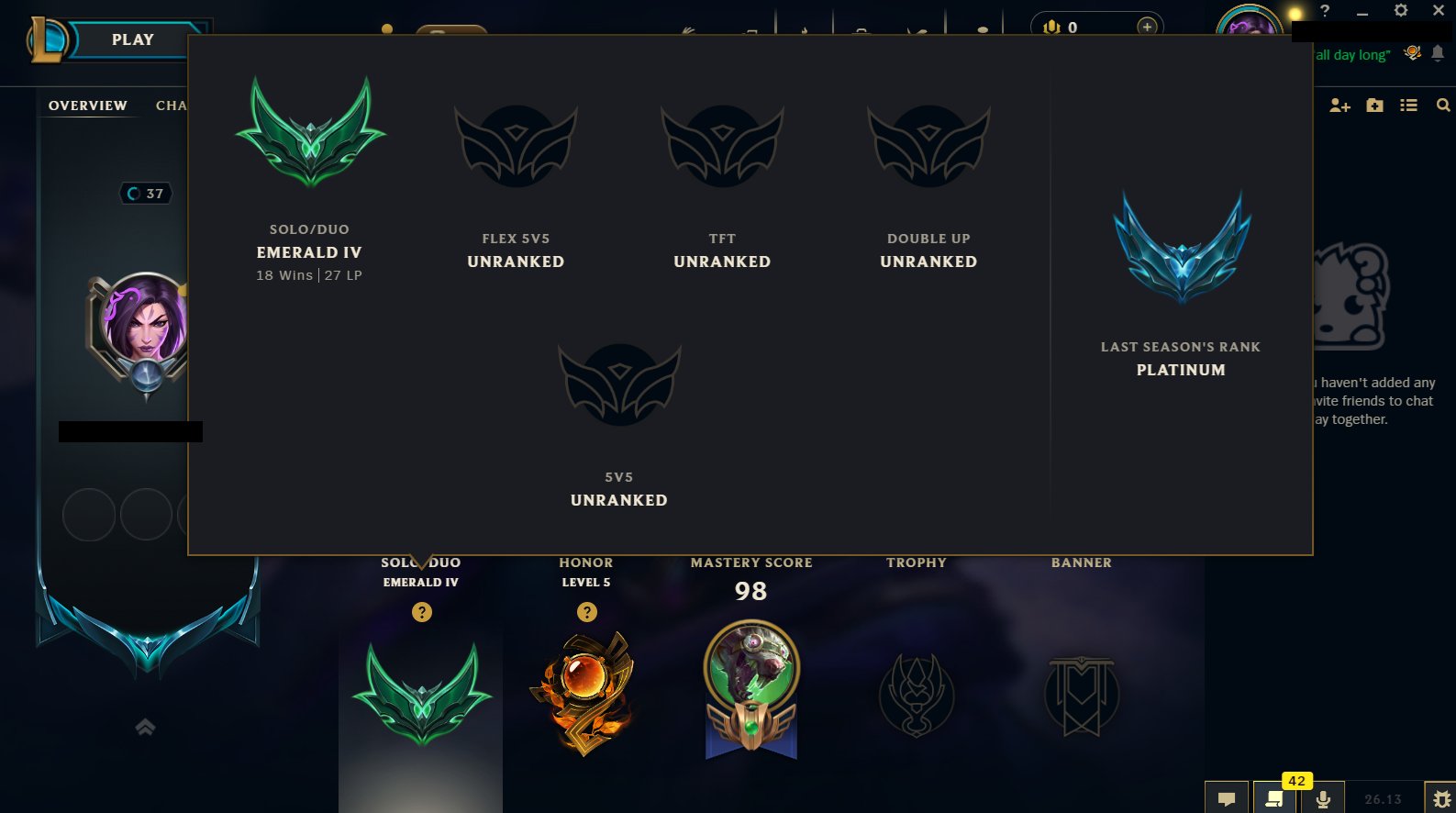 ❤️HANDLEVELED❤️STAR GUARDIAN RAKAN❤️EMERALD 4❤️82% WR❤️14760 BE 155 RP❤️FULL DATA RECOVERY❤️, Sale, level 37, champions 50, skins 8, Emerald