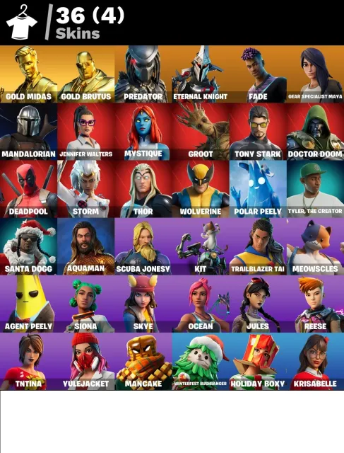 🔥 [PC/XBOX/PSN] Fortnite Account | 36 Skins | 0 V-Bucks |🏮AUTOMATIC DELIVERY / ✅Email included, Продажа, скины 36