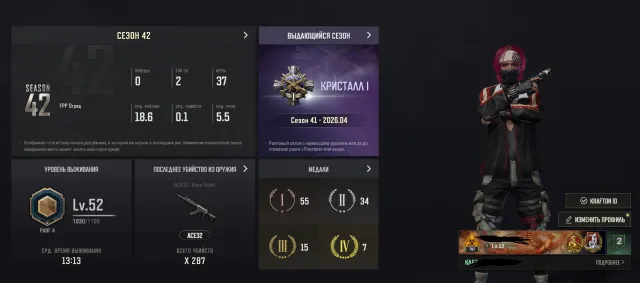 🔥[PROGRESSIVE]🔥🟢4 ДИВ - 2052 LVL🟢💎MK12 - 6LVL💎, Есть BATTLEGROUNDS Plus