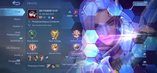 Rebindable 👑 Vexana Zenith, 🌟 Moskov ALLSTAR, 🛡️ Grock Special, 💖 Angela Anniversary,, Sale, Rank: Unranked, Level: 1, Winrate: 1%, Heroes: 1, Skins: 1