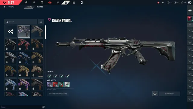 Gold, Vandal Reaper, Sale, Gold 1, Agents: 20, Skins: 1