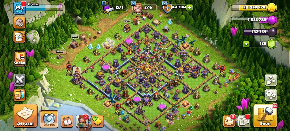 🟥⬛🛑Th 16 NEAR MAX🛑⚫XP 195🛑⚫Heroes Level-K85/Q90/MP60/W65/RC40/🛑⚫Gems 193🛑⚫With Gmail🛑⚫Full Access, 16 TH Main Village, 10 TH Builder