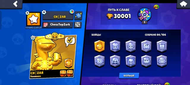 💘Good account for collection, 30001 trophies, 84 brawlers