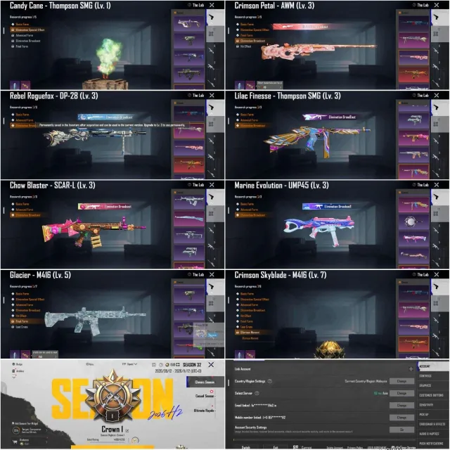 M416 Crimson Lvl 7(LootCreat)M416 Glacier (Hit Effect)4 Guns (KillMsg)2 Ultimate Set"Tulip Daica", Продажа, 79 уровень, Ранг: Корона, 70+ мифик скинов, 10+ прокачиваемых оружий, 5+ килл чатов, Нет спорт каров