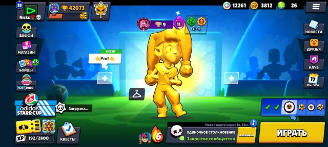 Account under the basis, trophies 42000, brawlers 91, primes 33
