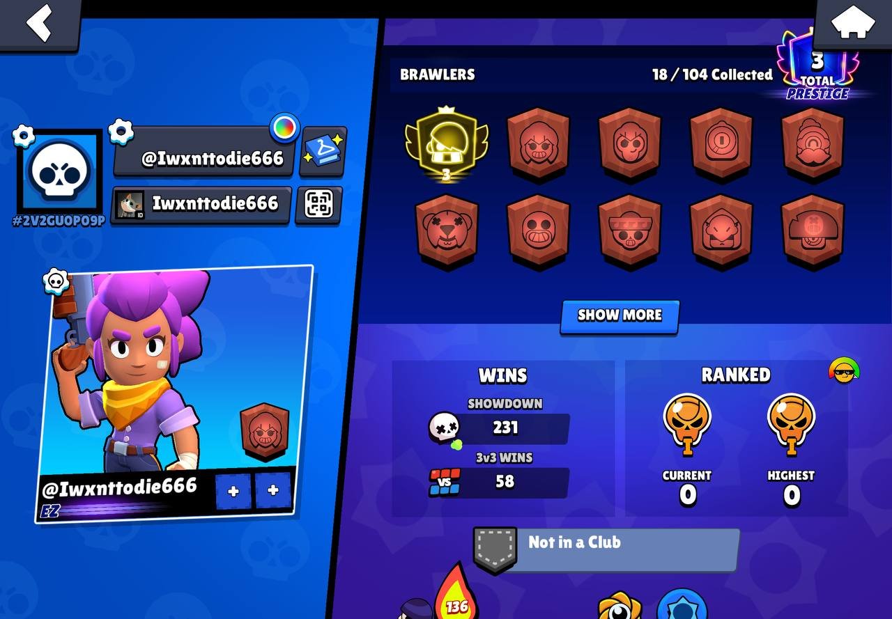 ALMOST FOURTH PRIME ON EDGAR💚THIRD PRIME ON EDGAR💛3732 CUPS ON EDGAR💚, trophies 3732, brawlers 18, primes 3