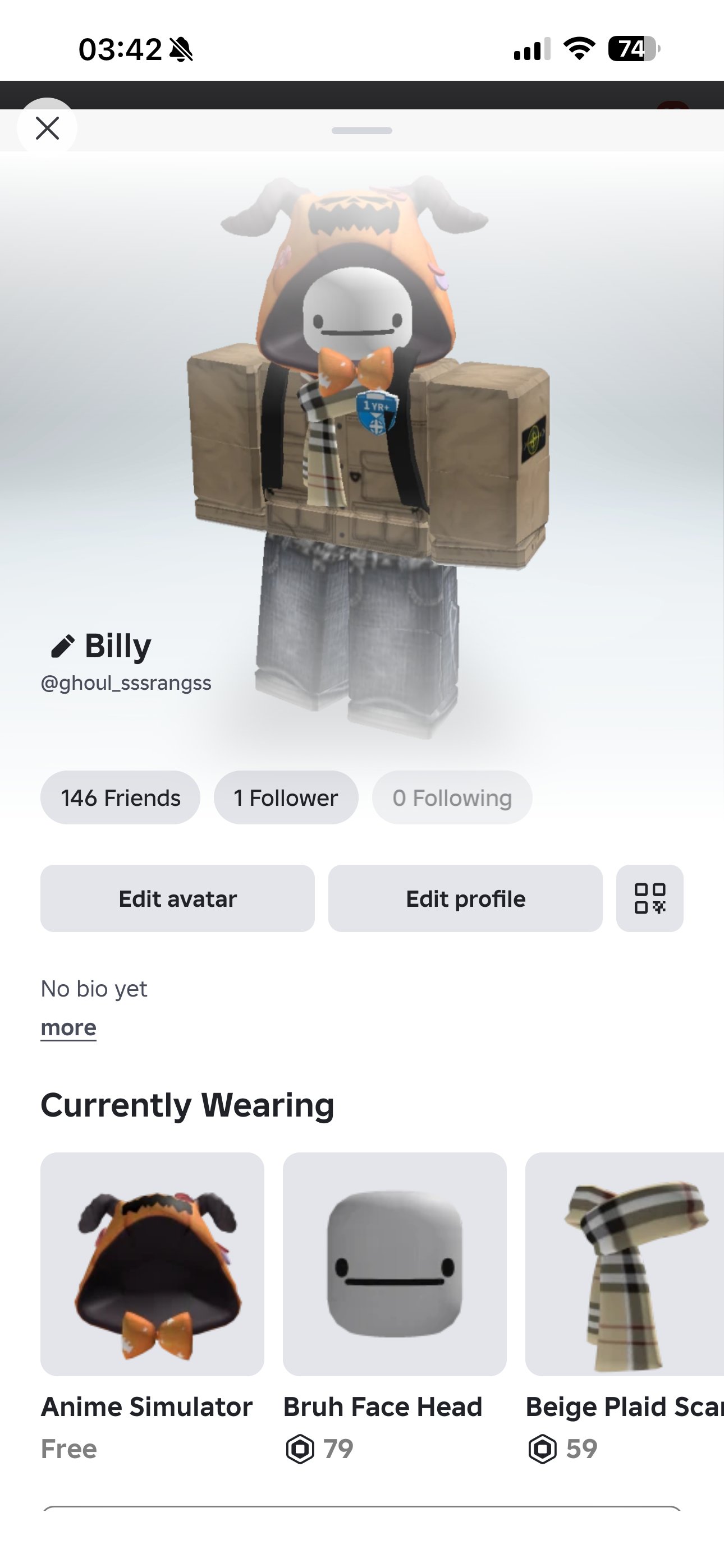 Selling a Roblox account with rare items and progress., Sale, Voice chat: No