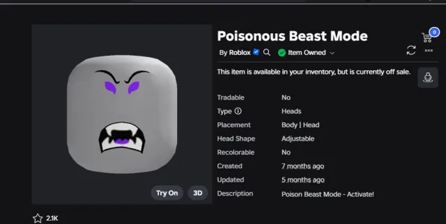 💜 Poisonous Beast Mode/pbm💜 11K TOTAL, Sale, Voice chat: Available