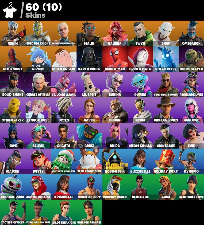 ⭐️EGS + MAIL⭐️🔴▶️Ronin | Spectra Knight | Paradigm | Malik | Valeria◀️🔴MAIL CHANGES IMMEDIATELY🔴, Sale, skins 60