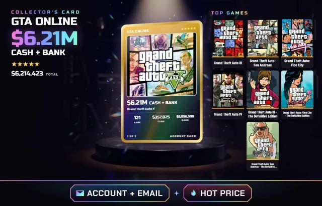 🏎️ ✧ $6.21M ВСЕГО • РАНГ 121 • GRAND THEFT AUTO V • GRAND THEFT AUTO III, Продажа