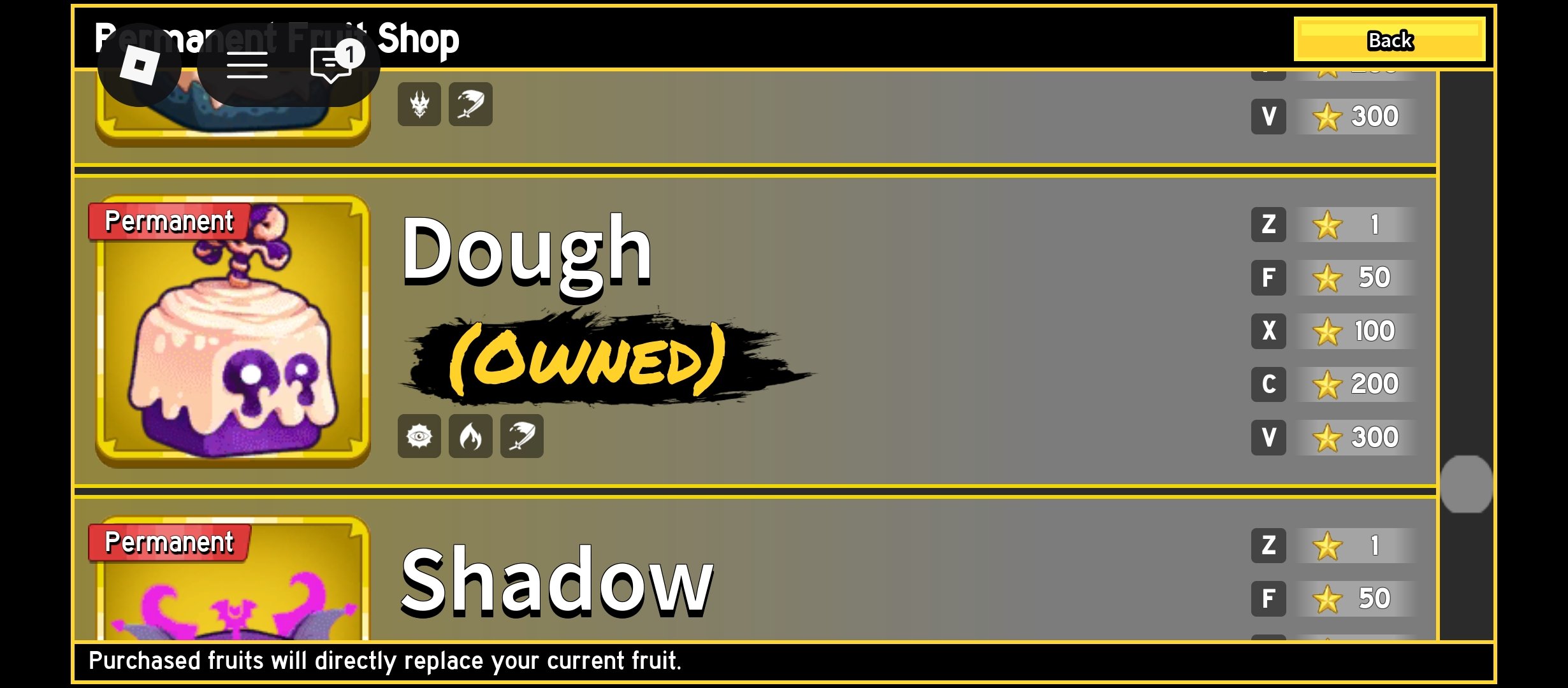 🔥Total 6k BLOX fruits perm dough perm light Dark blade🔥, Sale, Voice chat: No