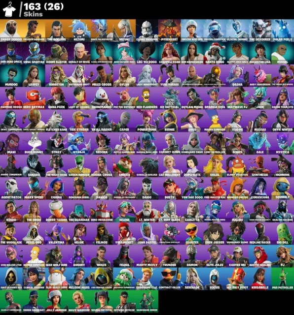 best account, Sale, skins 163