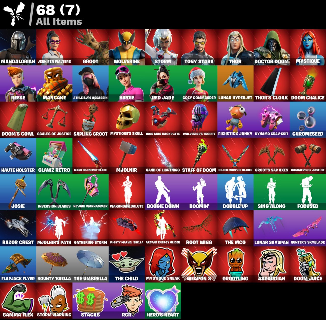 🔥Mandalorian🔥Jennifer Walters🔥Groot🔥Dr DOOM🔥Thor🔥Wolverine🔥300VB🔥Full Access🔥Change Email, Sale, skins 15