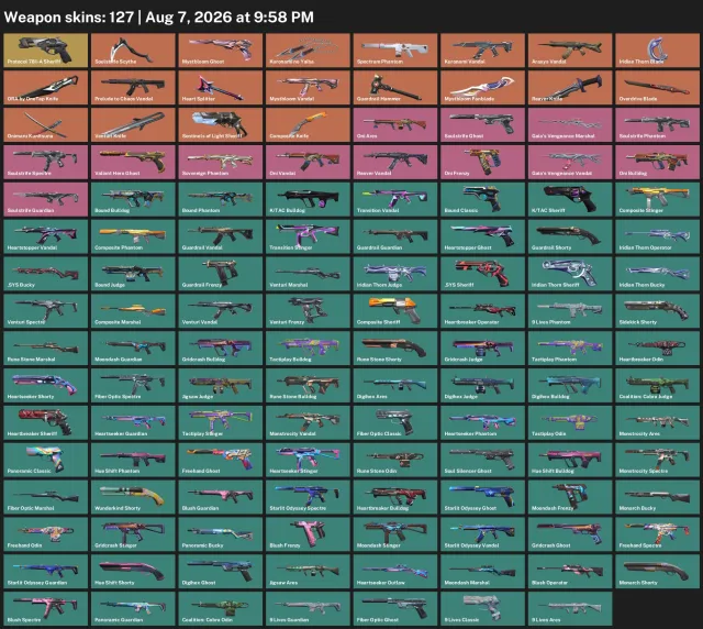 127 skins Sheriff Protocol 781-A Scythe Feud of Souls, Sale, Platinum 1, Agents: 22, Skins: 127