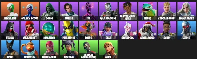26 skins | Galaxy Scout | Backlash | Aura | Iso | Scarlet Commander, Sale, skins 26