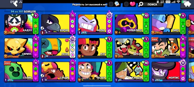 Account for an excellent start, over 100 skins!!!, 38200 trophies, 94 brawlers, 18 primes
