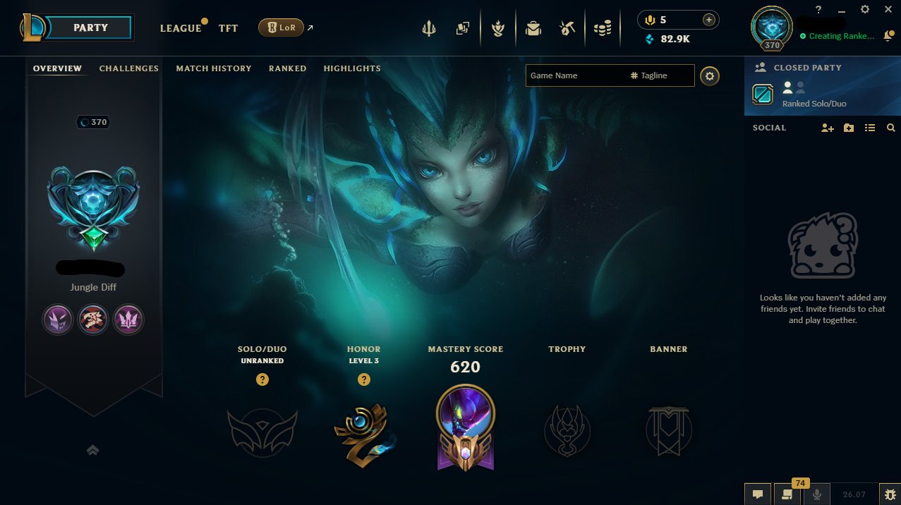 💤💜🟪 82K BE 🟪 370 LEVEL 🟪 MEGA BIG ACC 🟪 RANKED READY🟪 INSTANT DELIVERY 🟪💜💤, Sale, level 370, champions 165, skins 78, Unranked