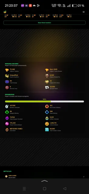 🔥 TOP ACCOUNT Brawl Stars | 107/107 Brawlers | 60-11 Power | 50 Primes | Meteorite Glory, 75389 trophies, 107 brawlers, 50 primes
