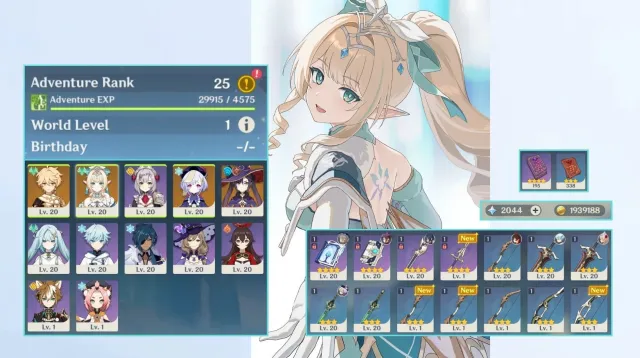 Vesna + Mona + Qiqi + 2044 Primogem 🌸AUTO DELIVERY🌸, Любая платформа, Почта привязана, Итэр, Стартовый, AR 25, Примогемы 2044