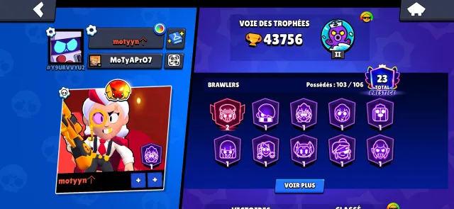 Good Old account, 40000 trophies, 106 brawlers