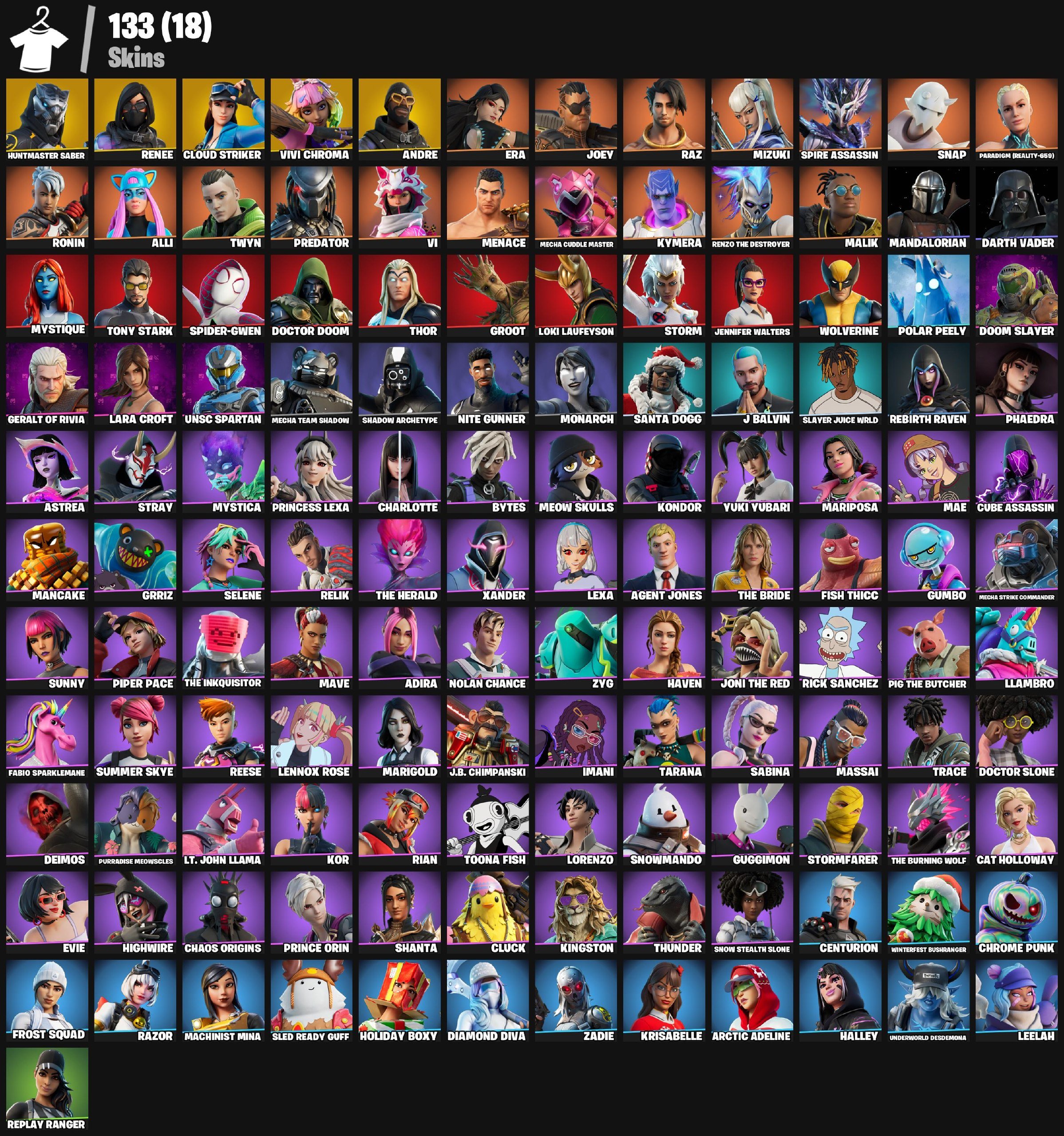 🐯 HUNTMASTER SABER // CLOUD STRIKER / VIVI CHROMA / MIZUKI // 133 SKINS // PC-XBOX-PSN 🐯, Sale, skins 133